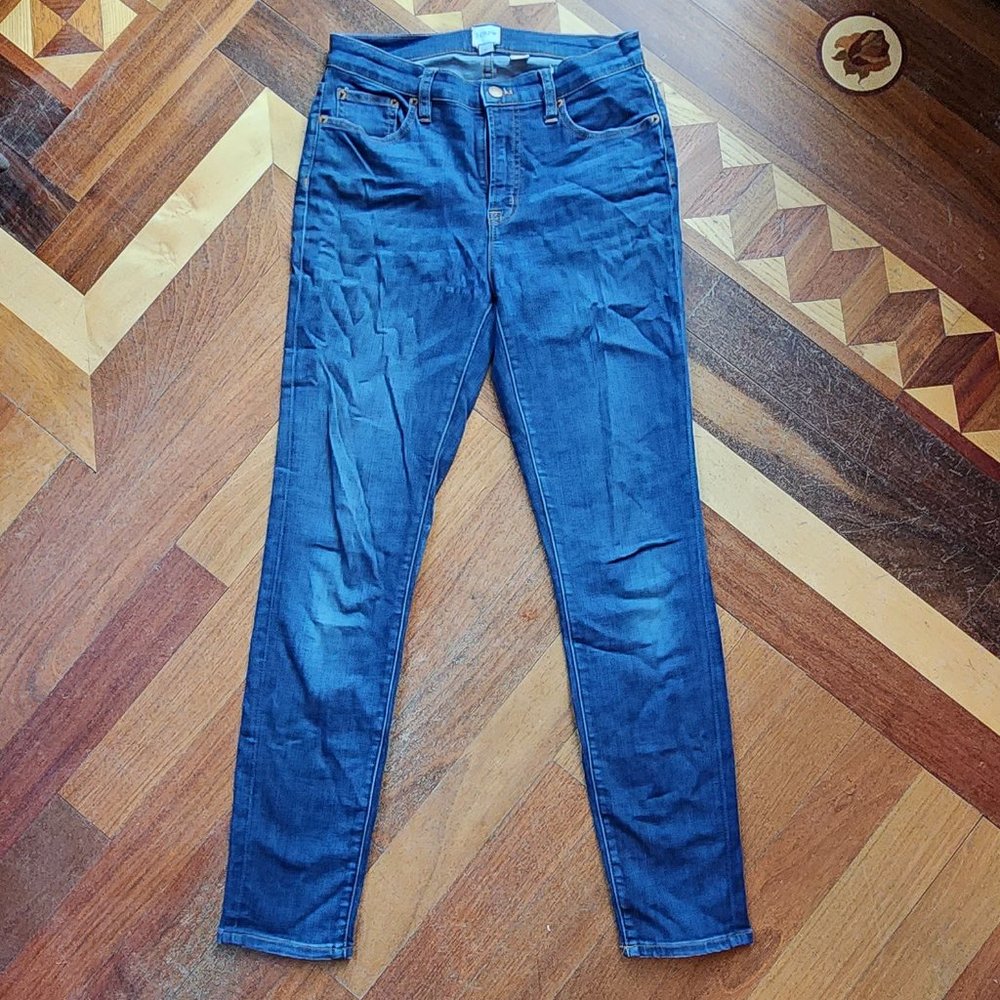 J.Crew Dark Wash Skinny Jeans Size 27 - Picture 5 of 13